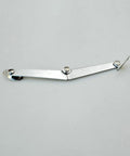 Heavy Duty Folding Lid Hinge With Mounting Screws For Cabinets And Wooden Boxes, Left Side Lid Support Bracket, iron hinge detail