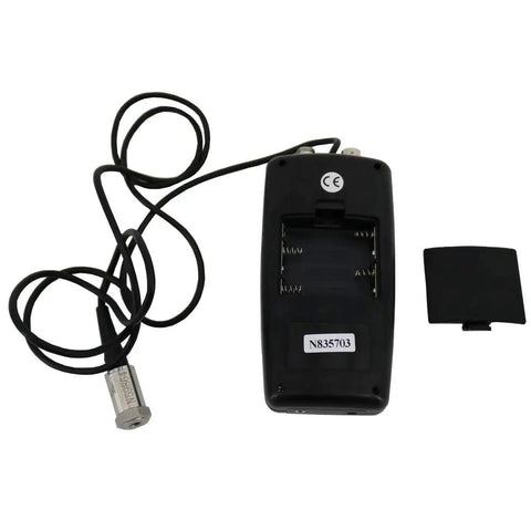 Three Channel Digital Vibration Meter Kit For On The Go Vibro Testing With Three Probes For Velocity, Acceleration, And Displacement, Includes USB Data Cable And Software, black probe and battery cover
