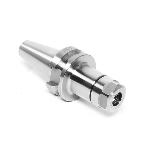 Five Piece BT30 ER16 Collet Chuck Tool Holder Set for CNC Mills and Drills, 2.76 Inch 70mm Shank, side view of steel chuck