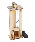 Hands-On DIY Electric Elevator Lift Kit For Kids Science And STEM Learning, Wooden Model For Self Assembly, Fun Educational Engineering Toy That Teaches Lifting, Pulley Systems, And Creative Problem Solving. Wooden STEM elevator lift kit with remote, shown assembled
