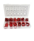 O Type Flat Washer Repair Kit With 600 Pieces Seal Gaskets For Industrial Tools Inner Diameters 5.5mm To 24mm Outer Diameters 10mm To 32mm Thickness 0.8mm Tough Seal Washers For Quick Tool Repairs, red gasket assortment in storage box