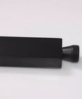 Square Solid Brass Oil Rubbed Black Handheld Shower Head With Wall Connector And Hose Set High Pressure Single Function One Half Inch Connector Fits Most Hoses Durable Modern Bathroom Upgrade, focusing on the black connector.