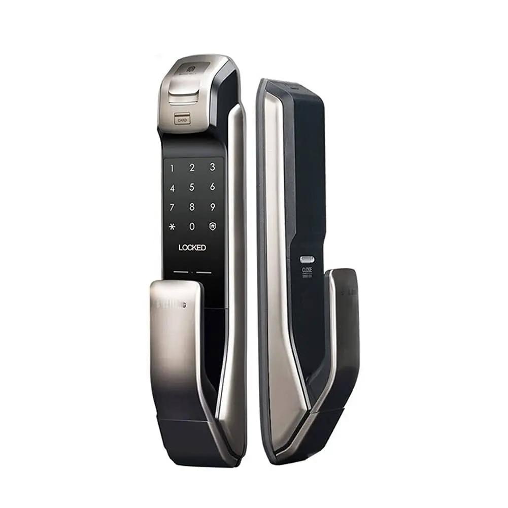 Push Pull Door Handle Smart Lock Alloy Body