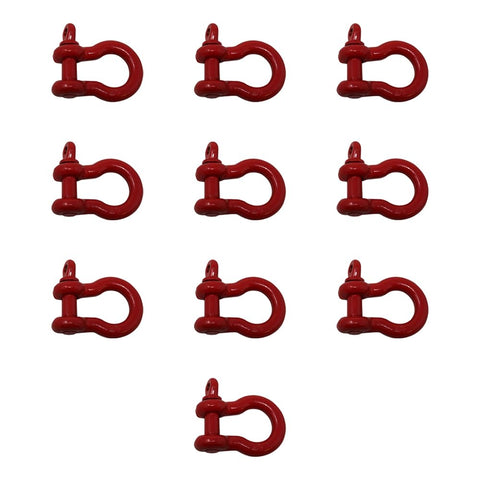 Three Quarter Inch Forged Screw Pin Shackle D Ring Ten Pack For Rope Cable And Chain Rigging With Three And A Quarter Ton Working Load Limit