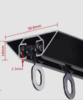Close-up of Solid Aluminum Sliding Barn Door Track Kit featuring smooth rollers and adjustable rail dimensions.