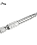 Heavy Duty T27 Security Torx Bits 1/4 Inch Hex Shank 2 Inch Long S2 Steel, two pieces with magnetic tamper resistance.