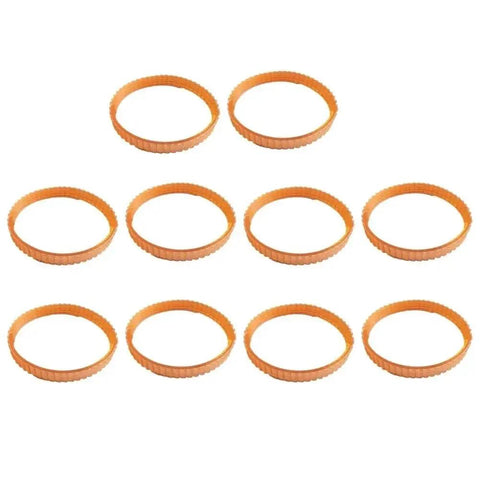 10 Pcs Heavy Duty Drive Belt For F20A Electric Planer Replacement Parts, rubber loops for woodworking tools, smooth operation.