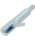 Rugged M10 Thread Zinc Plated Steel Indexing Plunger With Retractable Lockout Feature And Sturdy L Handle Providing Rock Solid Grip For Daily Shop Floor Grind, 65mm length.