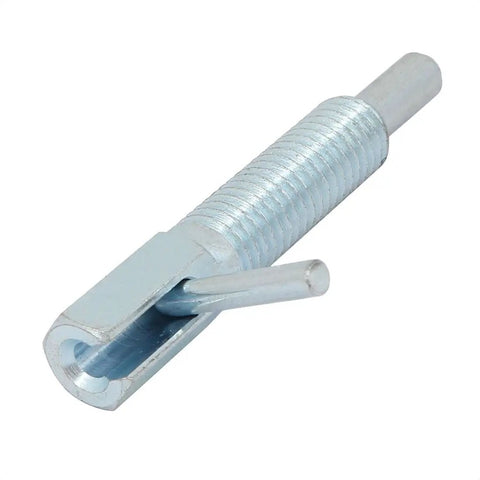 Rugged M10 Thread Zinc Plated Steel Indexing Plunger With Retractable Lockout Feature And Sturdy L Handle Providing Rock Solid Grip For Daily Shop Floor Grind, 65mm length.