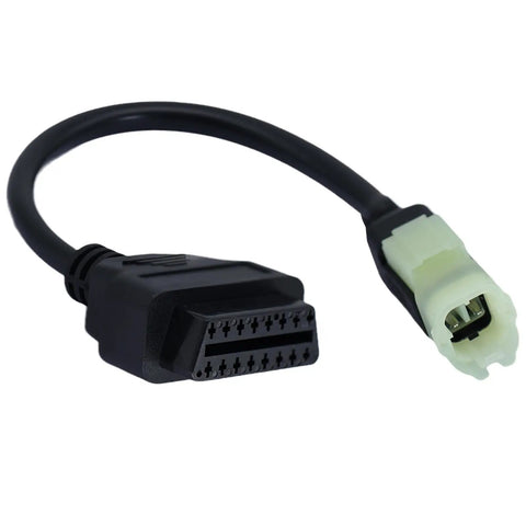 Kawasaki 4 Pin To 16 Pin OBD2 Diagnostic Cable For Motorcycles, Plug And Play ECU Programming, Fits Z250 Z650 Z1000 ER6N EX650F Ninja400