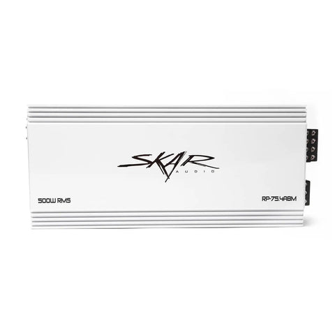 RP-75.4ABM 500 Watt Full Range Class AB 4 Channel Marine Amplifier with waterproof circuit board and rustproof chassis