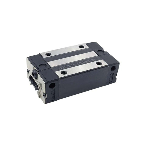 Top Notch High Precision Linear Guide Rail Kit With Two Steel Bearing Slider Blocks For HGR15 And HGR20 Smooth Low Friction 3D Printing And CNC Machine Tool Performance Right Out Of The Box. Steel linear bearing slider block, HGR20 size.