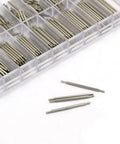 Slick Watch Repair Kit With Heavy Duty Stainless Steel Spring Bars and Precision Pin Remover Tool for Fast On The Go Band Adjustments and Clean Quick Fixes for Everyday Gear Heads with assorted stainless steel spring bars.