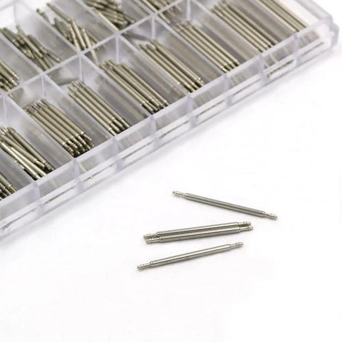 Slick Watch Repair Kit With Heavy Duty Stainless Steel Spring Bars and Precision Pin Remover Tool for Fast On The Go Band Adjustments and Clean Quick Fixes for Everyday Gear Heads with assorted stainless steel spring bars.