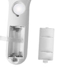 Battery compartment of white Handheld Magnifier With Light 3X And 45X Dual Magnification Loupe 3 LED Illumination.