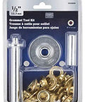 Heavy Duty Brass Grommet Kit Half Inch Eyelets For Tarps Fabric And Tents With Hole Punch Setting Tool Anvil Included