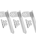 Three Sets Universal Refrigerator Door Hinges Y 223 Heavy Duty Metal Kit For Stable Support And Smooth Operation Of Fridge And Freezer Doors With No Fuss Easy Install And User Friendly Design, silver metal hinges and screws