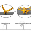 Diagram showing Pro Grade Standing Seam Roofing Tool Hand Seamer in action, illustrating 90-degree seam locking on metal panel.