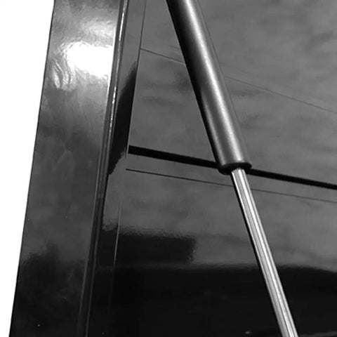 Close-up of Pro II Series 41 Inch 6 Drawer Top Chest In Black With 24.5 Inch Depth, showing lift mechanism and powder coat finish.