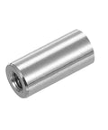 M5x0.8 Round Coupling Nuts 20mm Long Five Pieces 304 Stainless Steel Fasteners For Industrial Construction Rod Bar Connectors Built To Last Beefy Tough As Nails Silver Finish, single nut