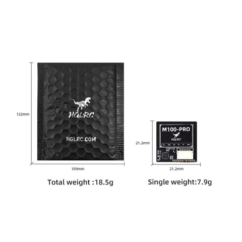 M100 Pro GPS QMC5883L Compass With 10th Generation Chip For FPV Fixed-Wing UAV, Expanded 120-Channel Receiver, 21.2mm