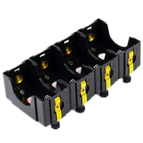Six Pack D Battery Holder Kit For Series Or Parallel Wiring Ideal For Physics Labs School Electronics Experiments Demos And Teaching Basic Electricity Concepts And How Simple Circuits Work in black plastic with gold connectors
