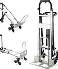 3 In 1 Industrial Convertible Aluminum Hand Truck Dolly Cart With 1000 Lbs Capacity in various positions