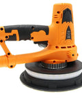 Smooth Operator Wall Grinder And Polishing Machine With Dust Free Self Absorption For Putty And Drywall Adjustable Speed Up To 2500 Rpm, detailed view showing handle and sanding pad.