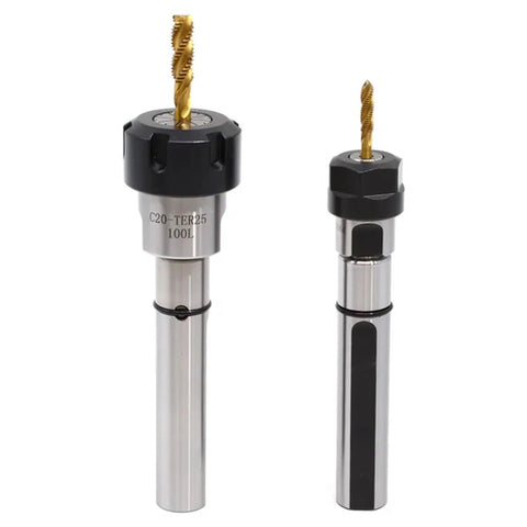 Pro Grade Elongated Handle Telescopic Floating Chuck Tap Fixture With Overload Protection And Flexible Tapping Adjustable Reach Compatible With C16 C20 C25 And TER16 TER20 Series 25 32 Inch Extension Model C20 TER20M 100L shown front view