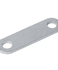 8 Pack Heavy Duty Trailer Leaf Spring Shackle Straps For Double Eye Leaf Springs 3/16 Inch Thick 4 7/8 Inch Overall Length 9/16 Inch Bolt Holes Electro Galvanized Low Carbon Steel Bolts Not Included showing shackle strap with bolt holes.