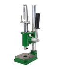 Heavy Duty Arbor Press With 700 Lbs Capacity And No Sweat Spring Action, green cast iron benchtop stamping tool.