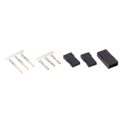 50 Sets Beefy Servo Plug Male Female Connector Kit ABS and Gold Plated Brass Pins Compatible with JR Futaba RC Airplane Types