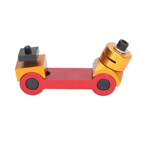 Precision Adjustable Vise Stop Locator For CNC Mill And Lathe Work Tables Features T Slot Compatibility and flexible height adjustment.