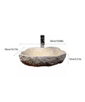 Top Shelf Stone Vessel Bathroom Sink Ideal For Countertops Or Patios Featuring A Slick Smooth Bowl Interior And Rugged Outside Look That Is A Serious Space Upgrader. Size 50cm x 36cm x 14cm.