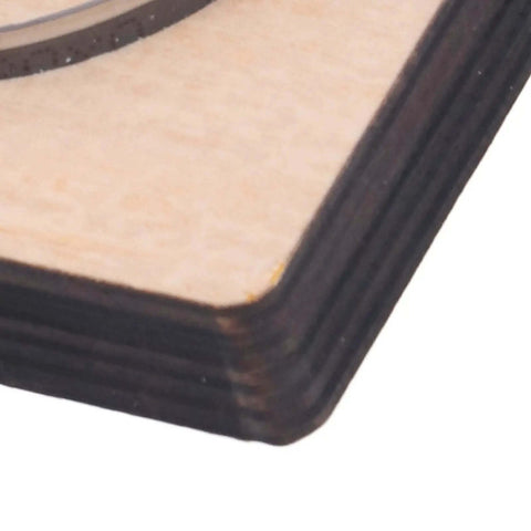 Close-up of 65mm Circle Cutter With Wood Base, showing the durable alloy steel round cutting die for DIY projects.