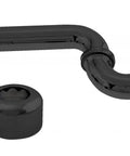 One And A Quarter Inch Brass P Trap With High Box Flange Matte Black 17 Gauge Tubing Slip Joint Nuts Included