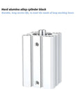 Rock Solid Compact Air Cylinder Acting As A Smooth Operator Pneumatic Actuator  aluminum alloy cylinder block for automation.