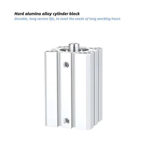Rock Solid Compact Air Cylinder Acting As A Smooth Operator Pneumatic Actuator  aluminum alloy cylinder block for automation.