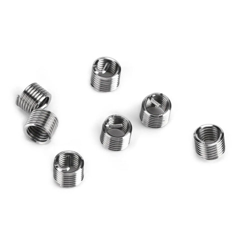 M6 Thread Repair Insert Kit: 30 Piece Hand Tool Set with Hardened Steel Inserts For Fast Fixin Stripped Threads And Restoring Original Screw Holes Like A Pro. six threaded steel inserts