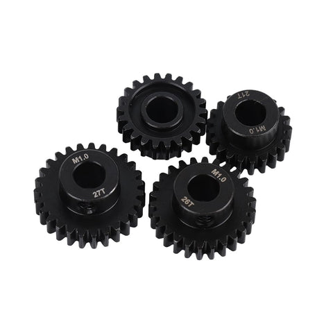 Heavy-Duty 40Cr Steel Pinion Gears Set 8mm 21T 22T 26T 27T Upgrade For 1/5 X-MAXX RC Cars, Buggies, And Trucks, Beefed-Up For Realistic Shifts, High-Performance Transmission, Durable Gear Train, Easy Fit