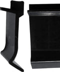 Nylon Patio Table Rim Clips 10 Pack Black For Glass Top Tables Quick Clip On No Tools Needed Fits Rim 1.230 By 0.765 Inch Supports Glass And Acrylic Tabletops Durable Outdoor Indoor Clips shown in close-up view.