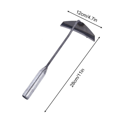 Manual Garden Sickle Weeding Tool Built For Tough Weeds And Grass Cut, size 28cm, made of hand-forged steel, ergonomic handle.