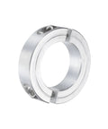 Beefy Double Split Clamp-On Shaft Collar For 1-1/2 Inch Shaft, Two-Piece Aluminum Alloy Build, with set screw visible