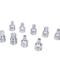 Rock Solid 9 Pcs Heavy Duty Impact Hex Bit Socket Set With 3 4 Inch Drive, Features Cr Mo Steel Build For Big Jobs Like H14 To H24 Size Allen And M16 M18 Spline Bits That Save Your Tools During Tough Repairs. 3/4 inch CrMo sockets H14-H24 and M16-M18