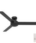52 Inch Indoor Ceiling Fan No Light Matte Black With 3 Blades and Wall Control, Sleek Modern Style, Presto 50810
