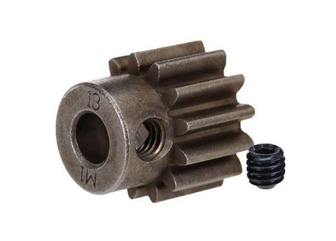13 Tooth Pinion Gear For 5mm Shaft One Point Zero Metric Pitch Fits Steel Spur Gears Grub Screw Included Great Upgrade For RC Cars And Trucks Beefed Up Transmission And Durable Performance