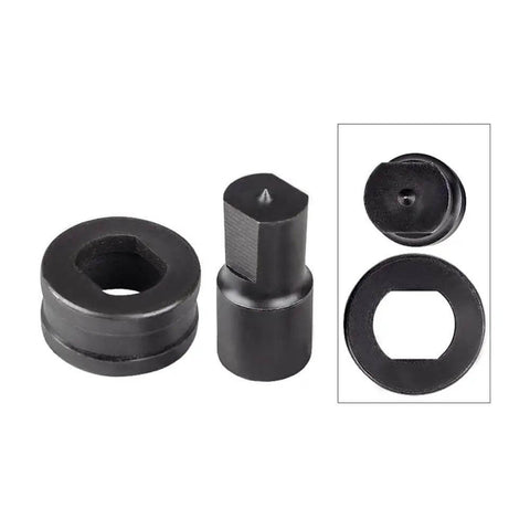 Heavy Duty Hydraulic Punching Slotted Die Set For CH70 Punching Machine, assorted dies shown for metal fabrication.
