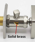Solid Brass Shower Body Spray Massage Nozzles, brushed nickel finish with adjustable swivel neck and solid brass indicator