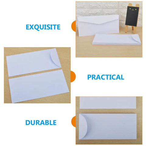 20 Pack White Paper Envelopes For Office And Party Invites Thick Paper With Strong Security Reusable Design For Sending Letters And Mail