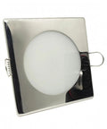 Qianly Square LED Recessed Light Warm White Indoor Lighting Stainless Steel, 7W overhead light with sleek square design.